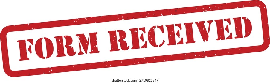 Red rubber stamp with form received text