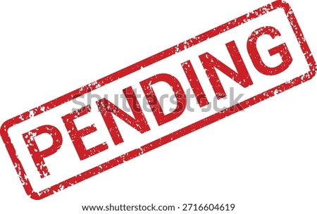 Red Rubber Stamp Graphic Signifying an Item Awaiting Processing