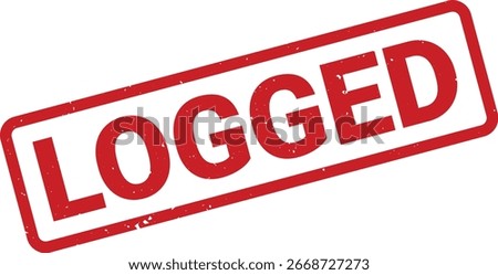 A red rubber stamp imprinted with the word LOGGED in a distressed, sansserif font, suggesting authenticity and approval.