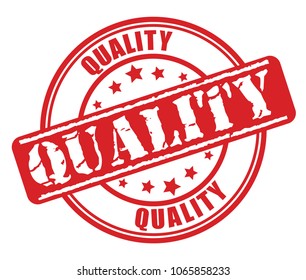 Red rubber stamp with Quality concept