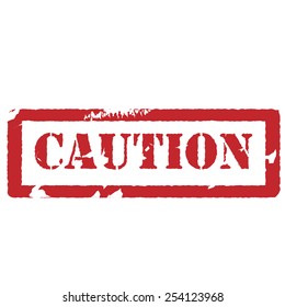 Red rubber stamp with text caution,watermark vector isolated