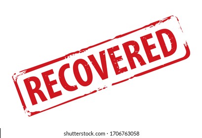 Red rubber stamp and text recovered. Vector Illustration and banner.