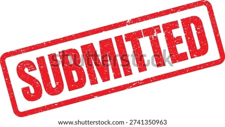 Red rubber stamp with the word 