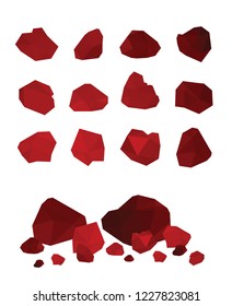 Red rubies set 