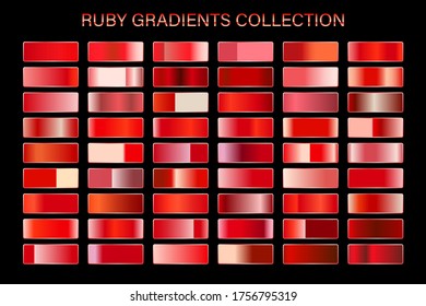 Red ruby glossy gradient, metal foil texture. High quality vector gradients. Shiny metallic background.