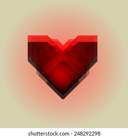 Red ruby heart artwork