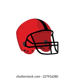 Red rugby helmet, rugby helmet, american football