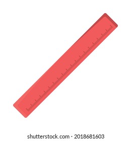 red ruler icon on white background