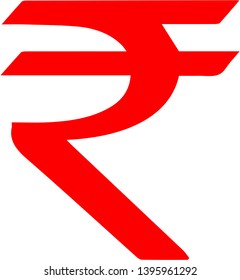 red rupees symbol, vector, rupees sign
