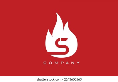 rot S Feuer Flammen Alphabet Buchstaben Logo Design. Vorlage für kreatives Symbol für Unternehmen und Unternehmen