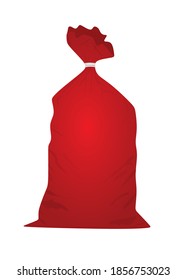 El saco rojo se nubló. ilustración vectorial