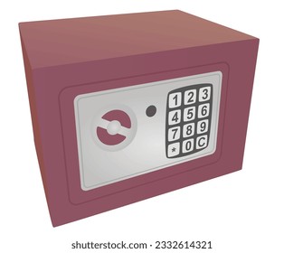 Roter Safe. Vektorgrafik