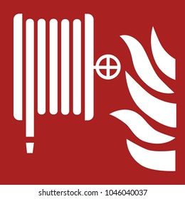 Red Safety Sign - Fire Hydrant And Hose Reel Sign Vector Sticker