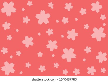 Red sakura blossom pattern background