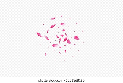 Fondo transparente del Vector rojo de Sakura. Cubierta de la superposición de la floración. Póster de la madre del melocotón. Patrón de Fondo de pantalla de loto. Anuncio fresco floral rosado.