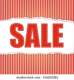 Red Sale Background With Gradient Mesh, Vector Illustration