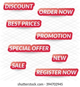 Red sale banners