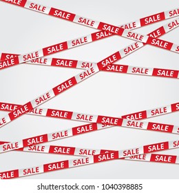 Red sale bent tape ribbon