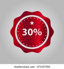 Red Sale / Discount Badge - 30%