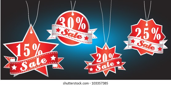 red sale labels