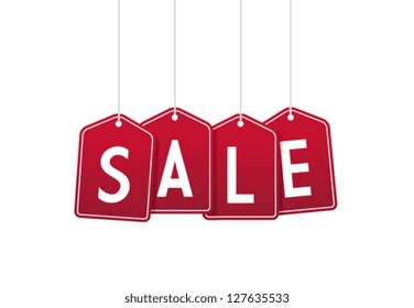Red Sale Labels