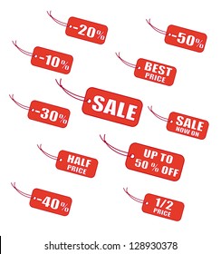 Red  sale labels