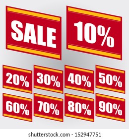 Red Sale labels
