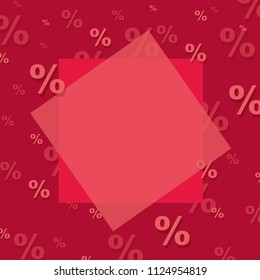 Red Sale Poster With Gradient Mesh, Vector Illustration