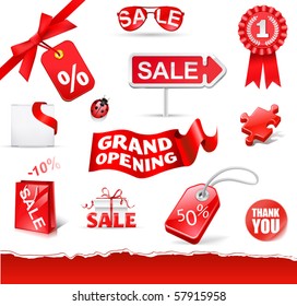 red sale set ( vecor icons)