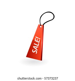 Red sale sign. Vector