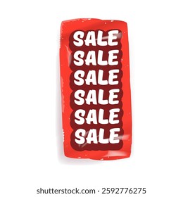 Red SALE sticker isolated on white. Price sale sticker, sale sticker, price tag, retro label, sale or discount sticker, promotional badge set, shopping label png