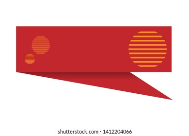 Red sale tag banner discount concept. Vector illustration design.