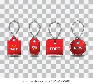 Red Sale Tag Design Vector Illustration