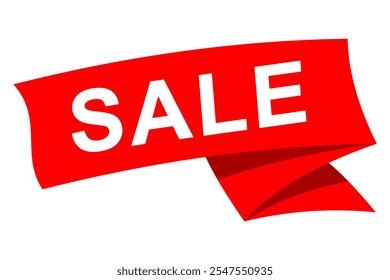 Red SALE Tag Icon – Glossy and Shiny Hand Tag Illustration for Promotions, Advertising, and Marketing Campaigns, Ideal for Templates and Graphic Designs, Isolated on White Background