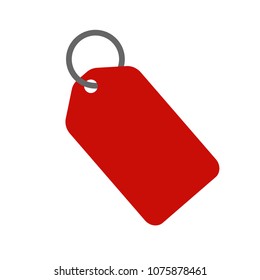 Red Sale Tag Icon Vector