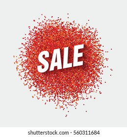 Red sale vector background. 