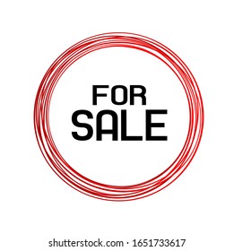 red for sale vector icon