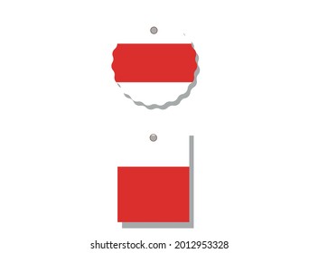 Red sales labels wobblers with text vector discount sticker