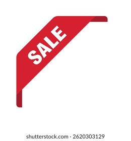 Red sales marketing promotion badge emblem - Sale discount banner vector illustration