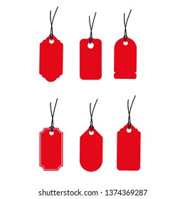 Red sales tag designs. vector illustrations. eps 10