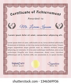 Red Sample Certificate. Customizable, Easy to edit and change colors. Easy to print. Excellent design. 