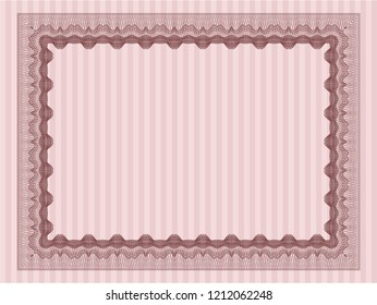 Red Sample Certificate. Good design. Customizable, Easy to edit and change colors. With background. 