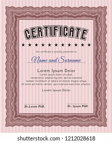Red Sample Diploma. Customizable, Easy to edit and change colors. Printer friendly. Perfect design. 