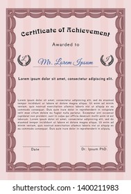 Red Sample Diploma. Retro design. Customizable, Easy to edit and change colors. With quality background. 