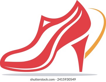 Red Sandals Logo Vector Illustration