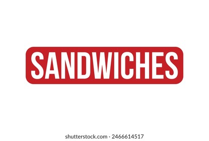Red Sandwiches Rubber Stamp Seal Vector