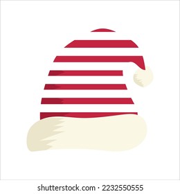 Red Santa Christmas Hat Vector