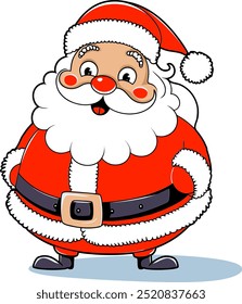 Red santa claus happy and joyful