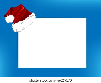 red Santa Claus hat composition