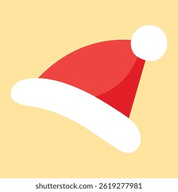Red Santa Claus Hat Isolated Vector